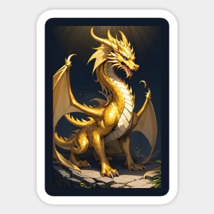 Beautiful Golden dragon Sticker